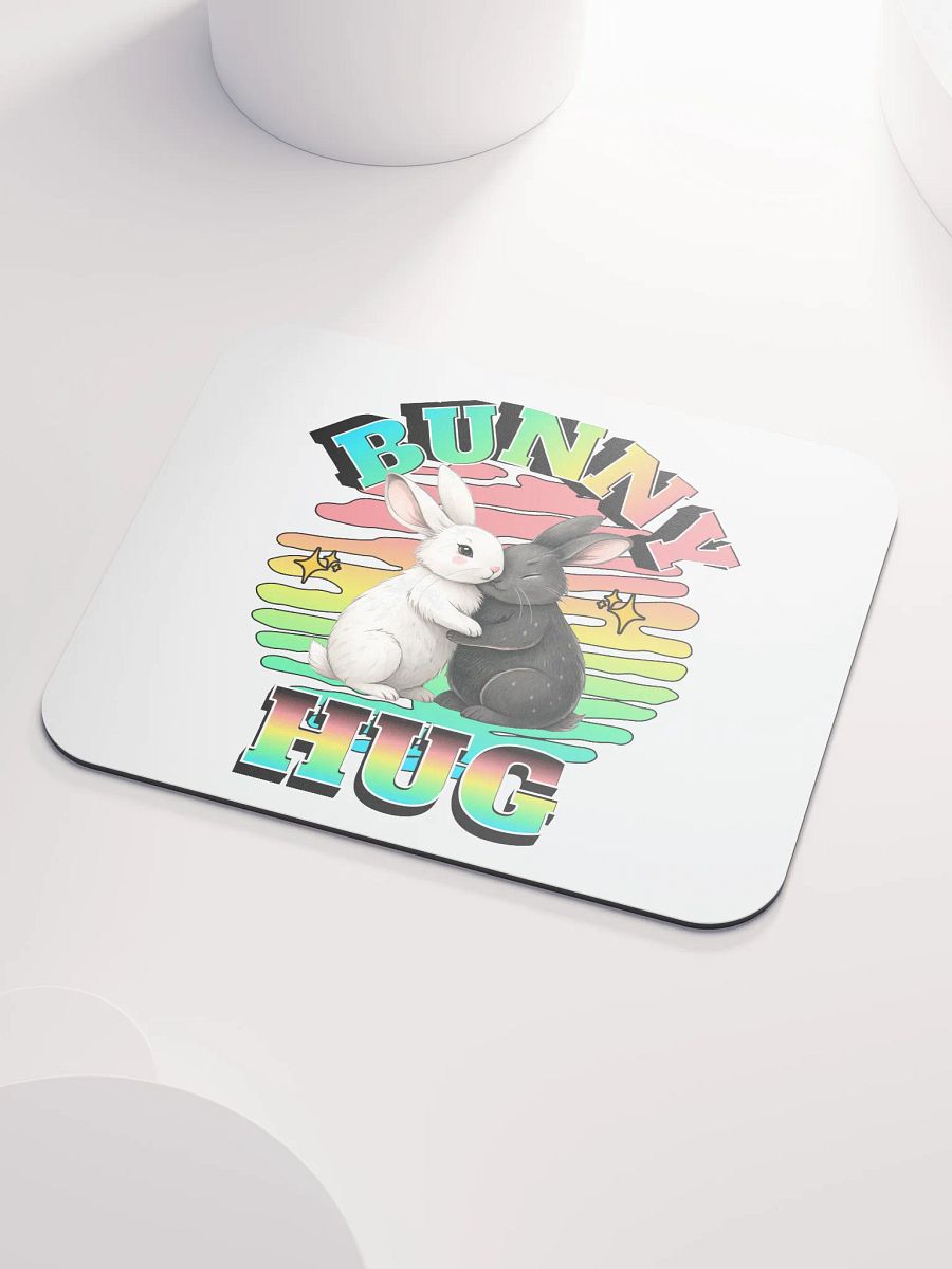 Bunny Hug Rabbit Rainbow Mouse Pad product image (3)