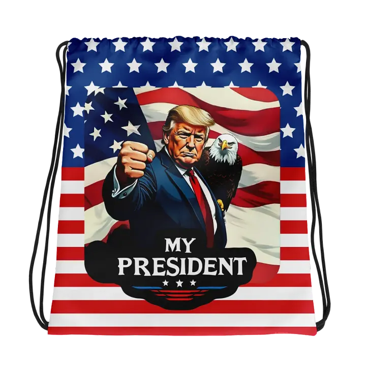 Drawstring Bag: Trump, My President, with Eagle product image (1)