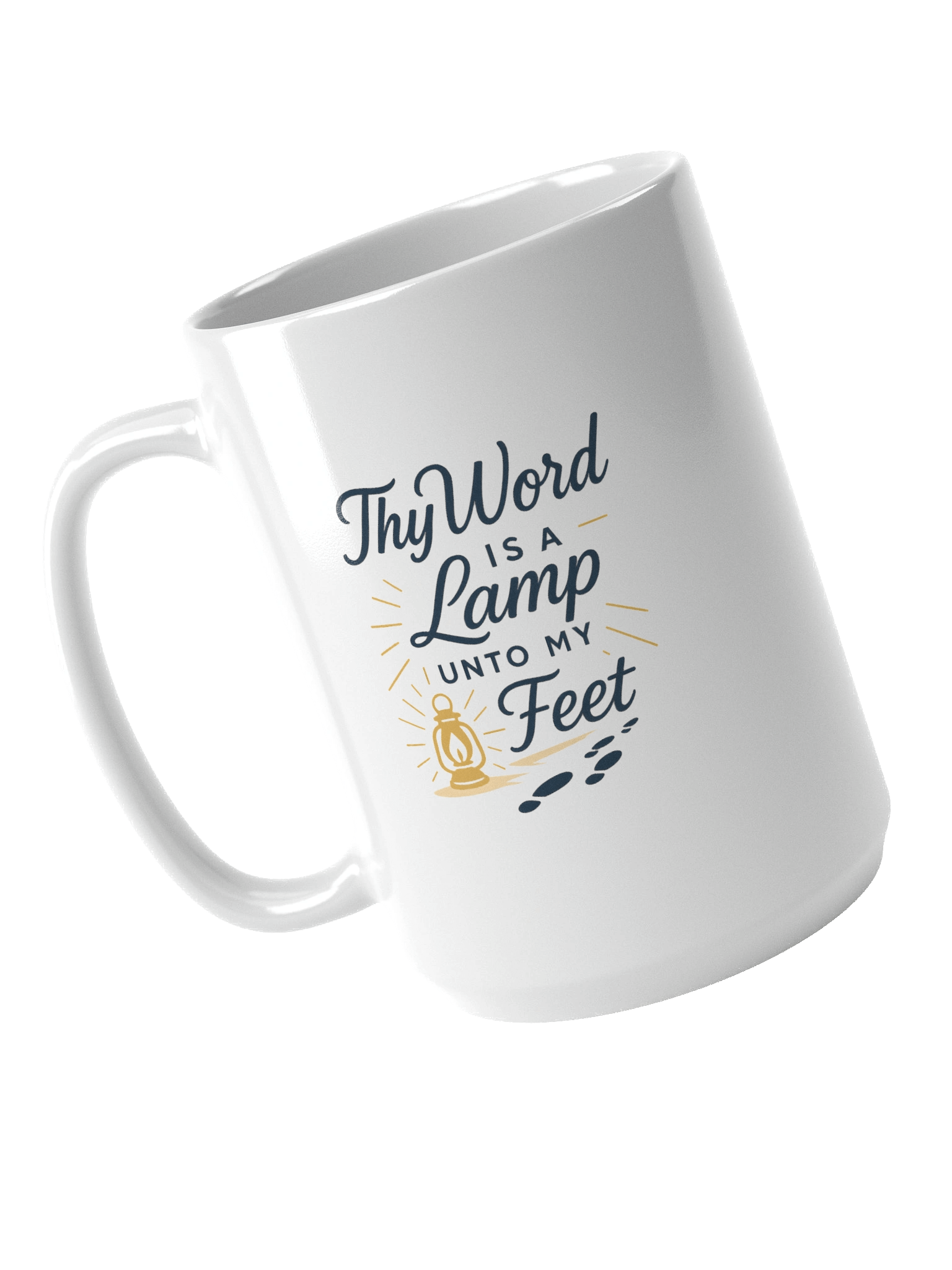 Thy Word Is a Lamp Unto My Feet - White Glossy Mug product image (4)