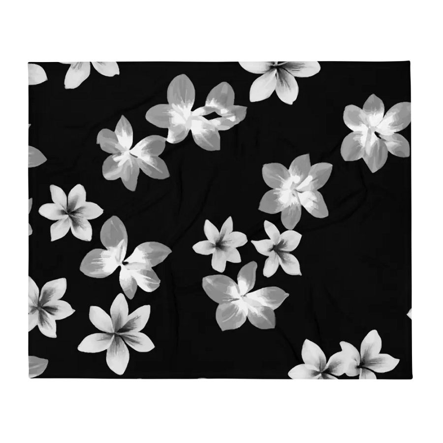 Volcanic Ash Caribbean Flower Print | Hypoallergenic Throw Blanket product image (6)