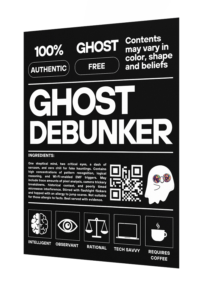 Ghost Debunker Satirical Poster product image (2)