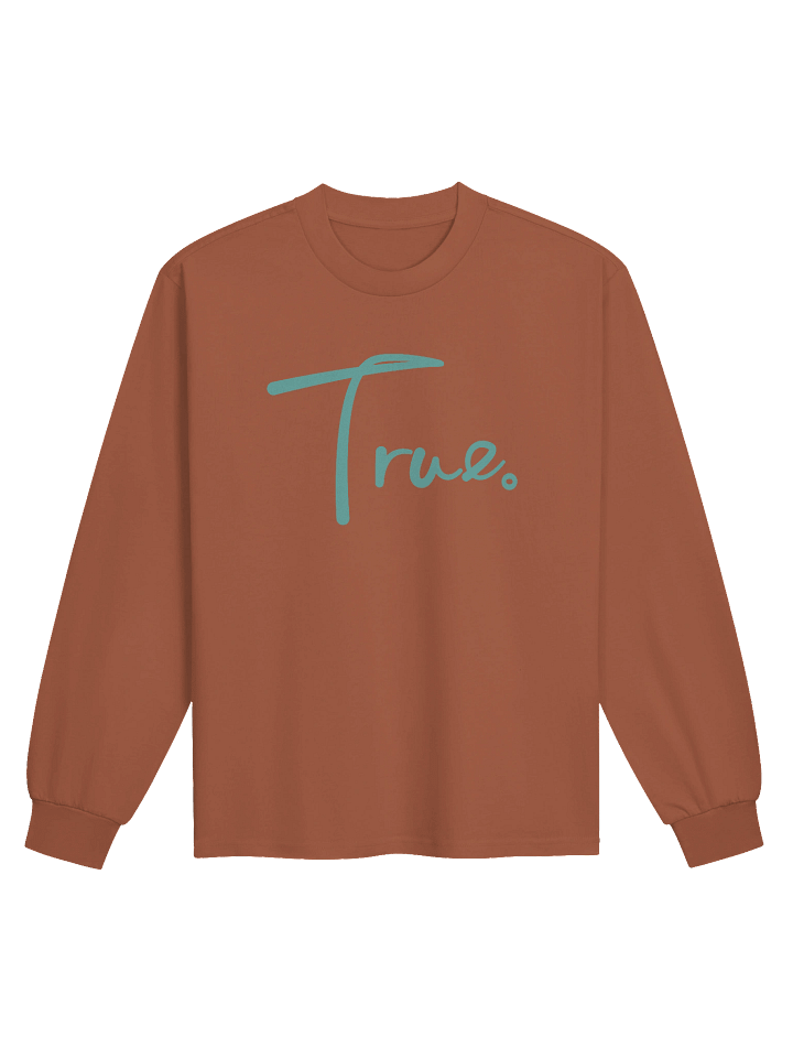 Volume Long Sleeve — in Clay + Dimple Blue (Oversized/Unisex) product image (1)