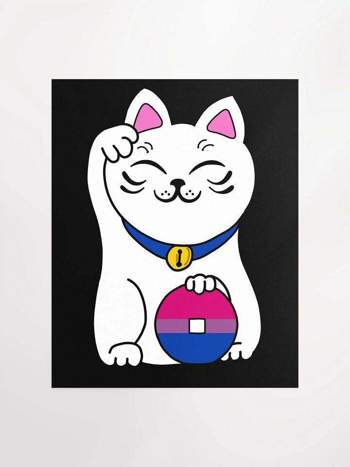 Maneki neko bisexual pride poster product image (1)