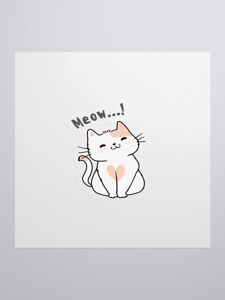 Blushing Cat Heart Stickers product image (1)
