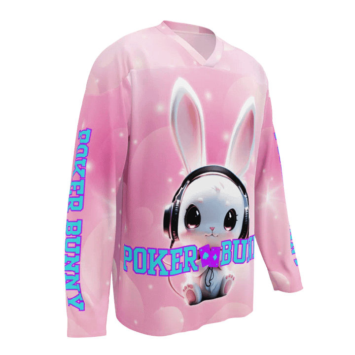 Poker Bunny Pink Unisex Polyester Jersey product image (1)