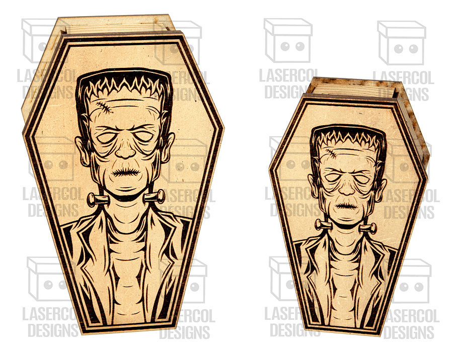 Halloween Coffin Box Set 2 (2 Sizes) - Laser Cut Files product image (3)