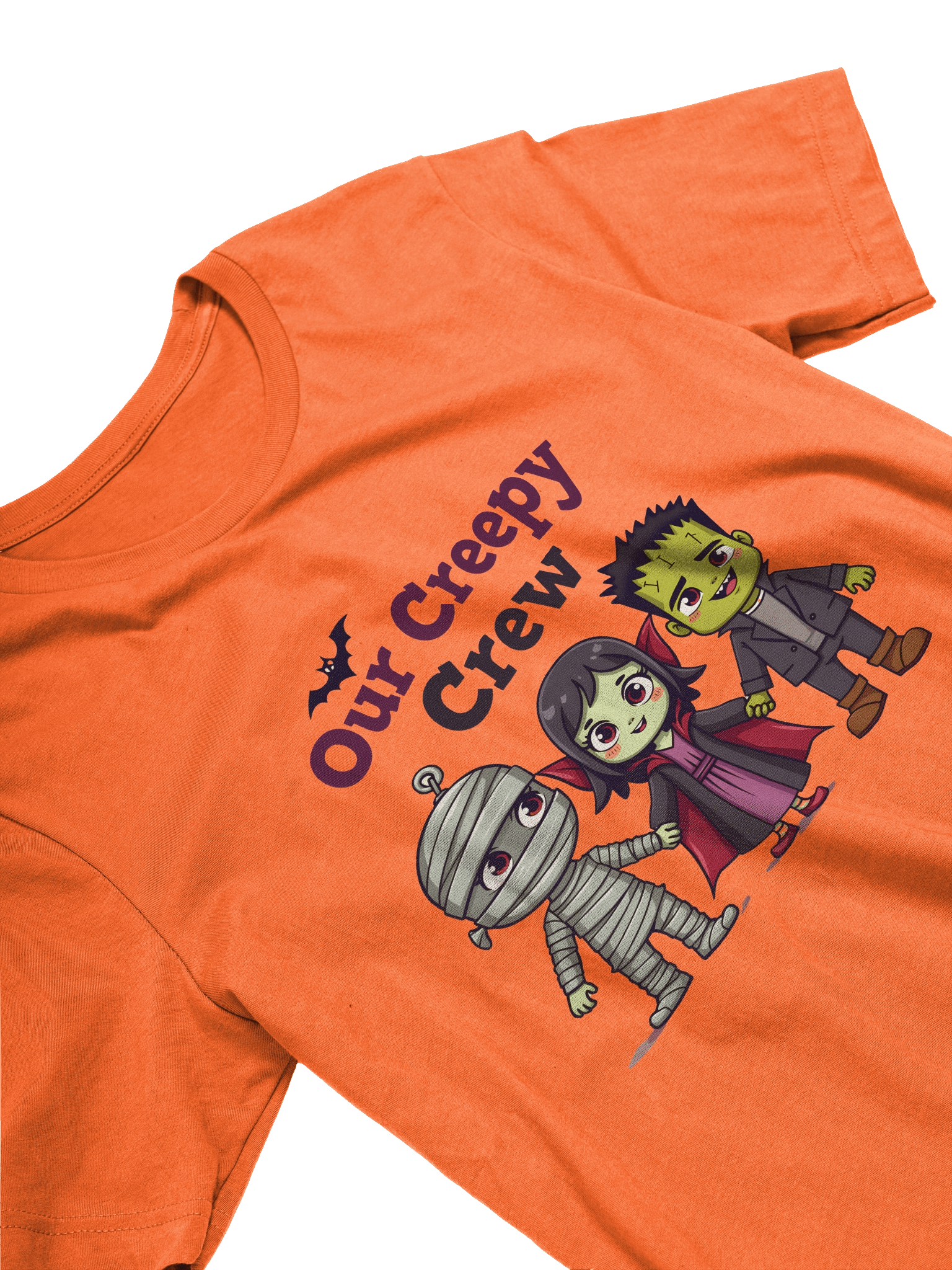Creepy Crew Halloween T-Shirt | Cute Monster Characters Tee | Spooky Mummy Vampire Frankenstein Shirt product image (3)