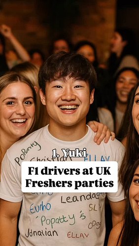 F1 driver freshers party #freshers #f1 #formula1 #party #f1academy