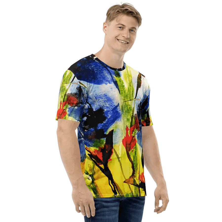 original watercolour painting on tshirt product image (4)