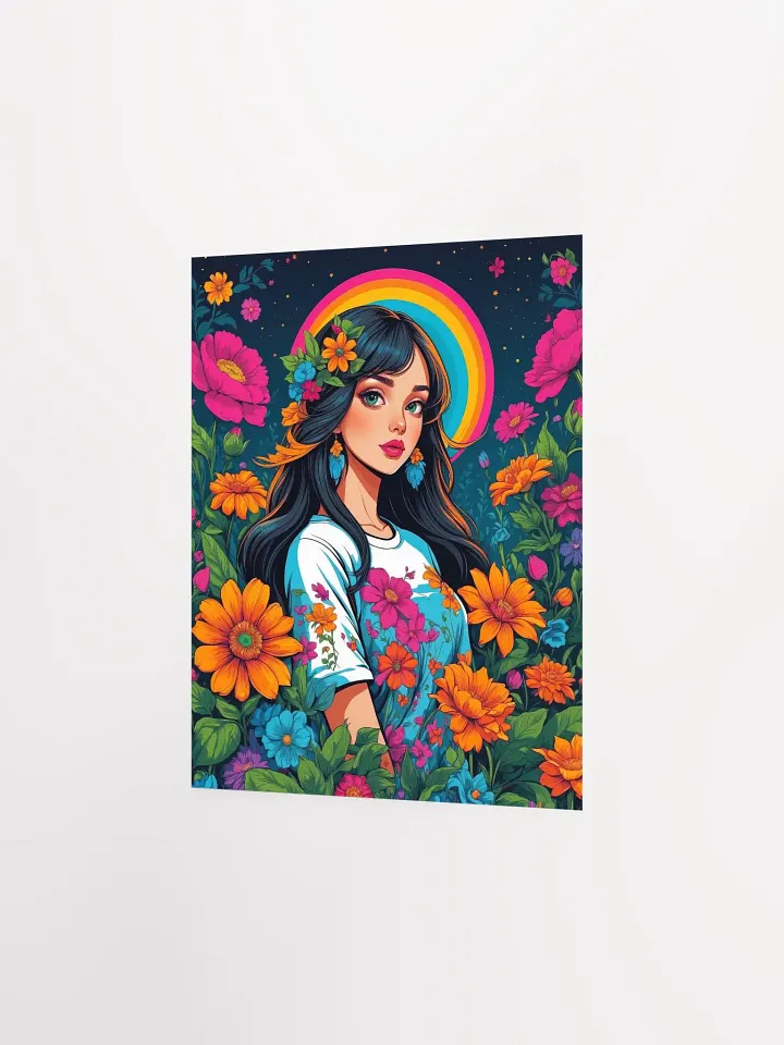 Midnight Flower Girl - Poster - Small and Standard Sizes - 8x10-11x14-12x16-16x20 Inches product image (6)
