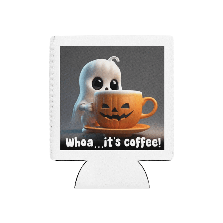 Spooky Coffee Ghost Can Cooler product image (1)