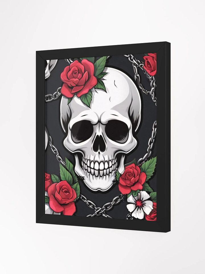 Skulls with Rose Flowers Thorns and Chains Wall Art Framed Print product image (2)