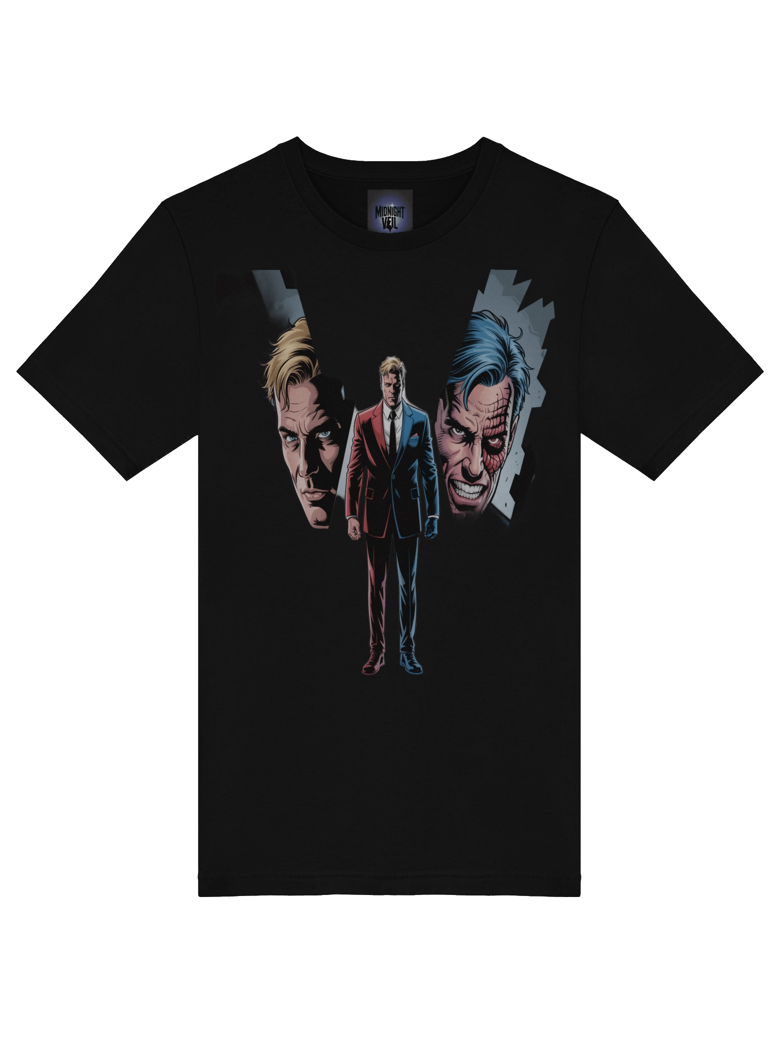 Duality's Divide: Two-Face's Fractured Fate T-Shirt product image (7)