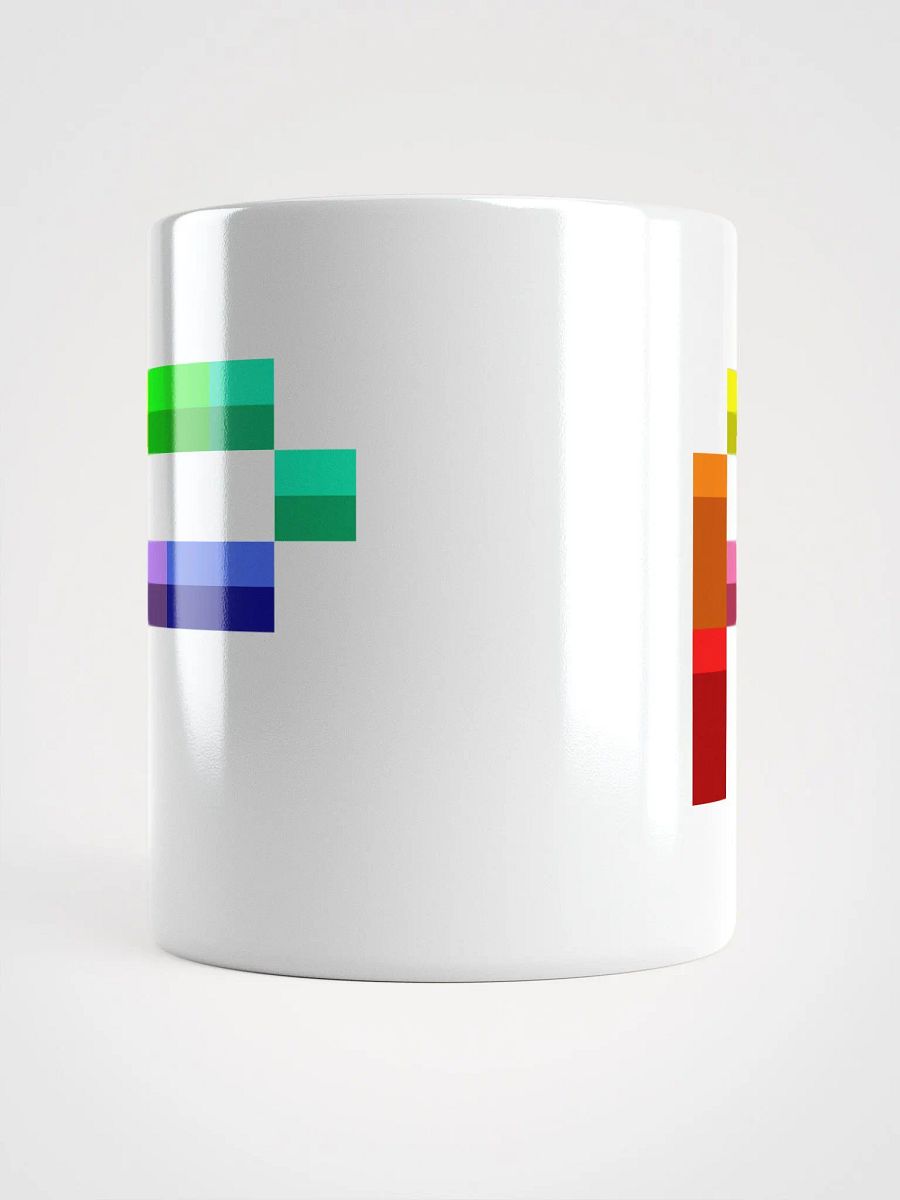 Pix Stitch Pride 'P' White Glossy Mug product image (6)