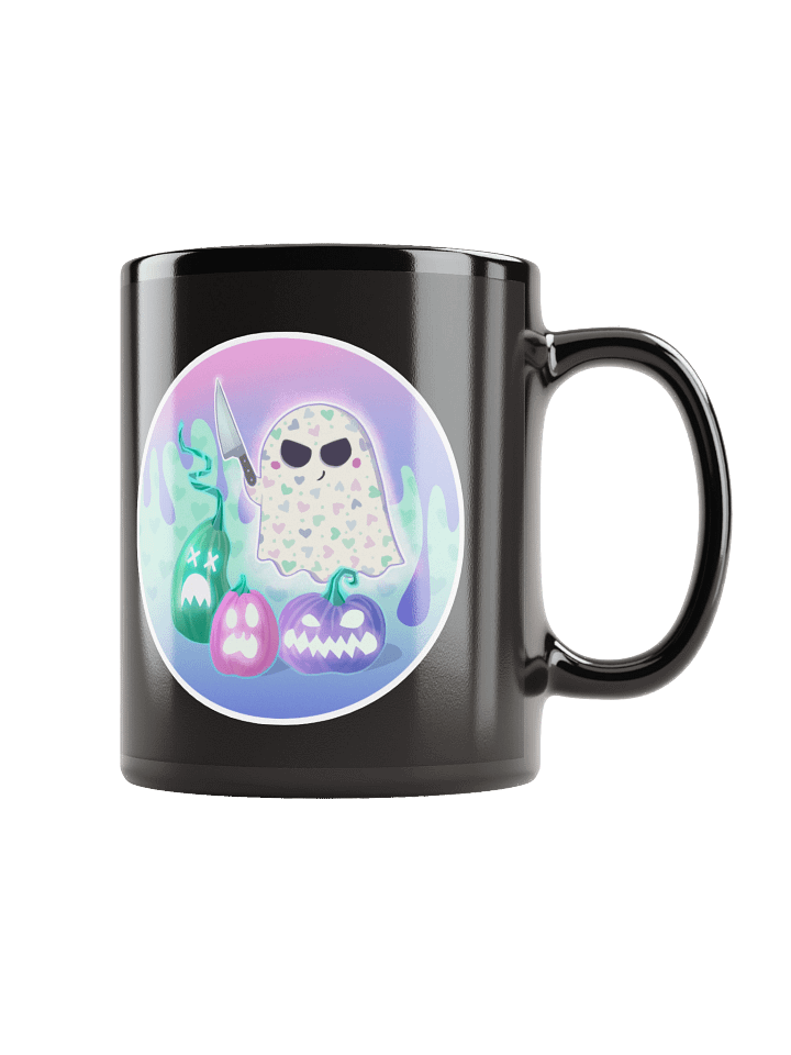 Pastel Little Ghost Pumpkin Carver - Black Ceramic Mug product image (2)