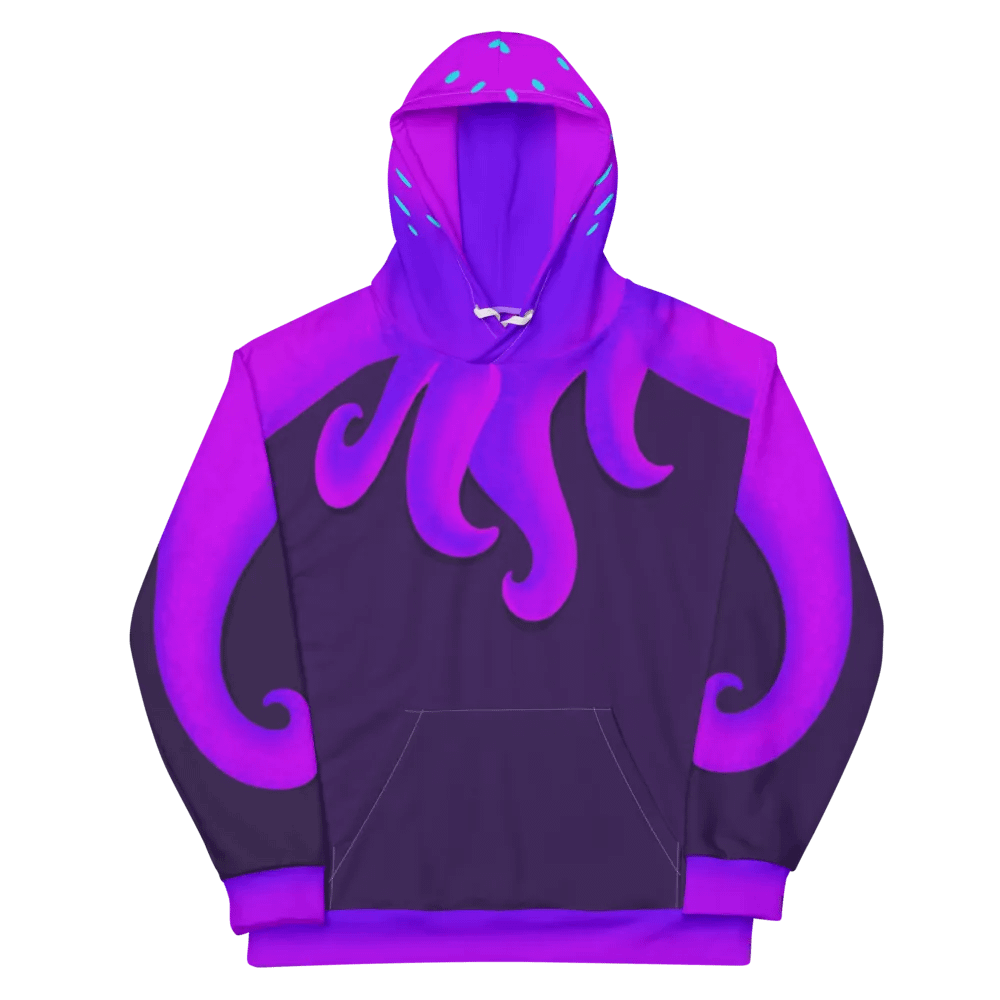 Purple Night Cuttle Full Print Hoodie - based on ACNH custom design product image (7)