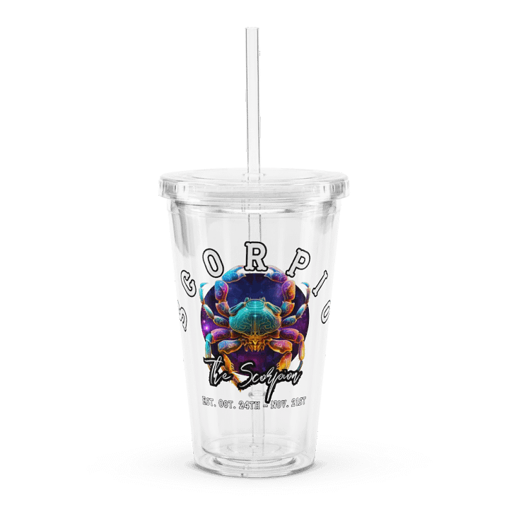 Scorpio - Zodiac Double Wall Clear Plastic Tumbler product image (1)