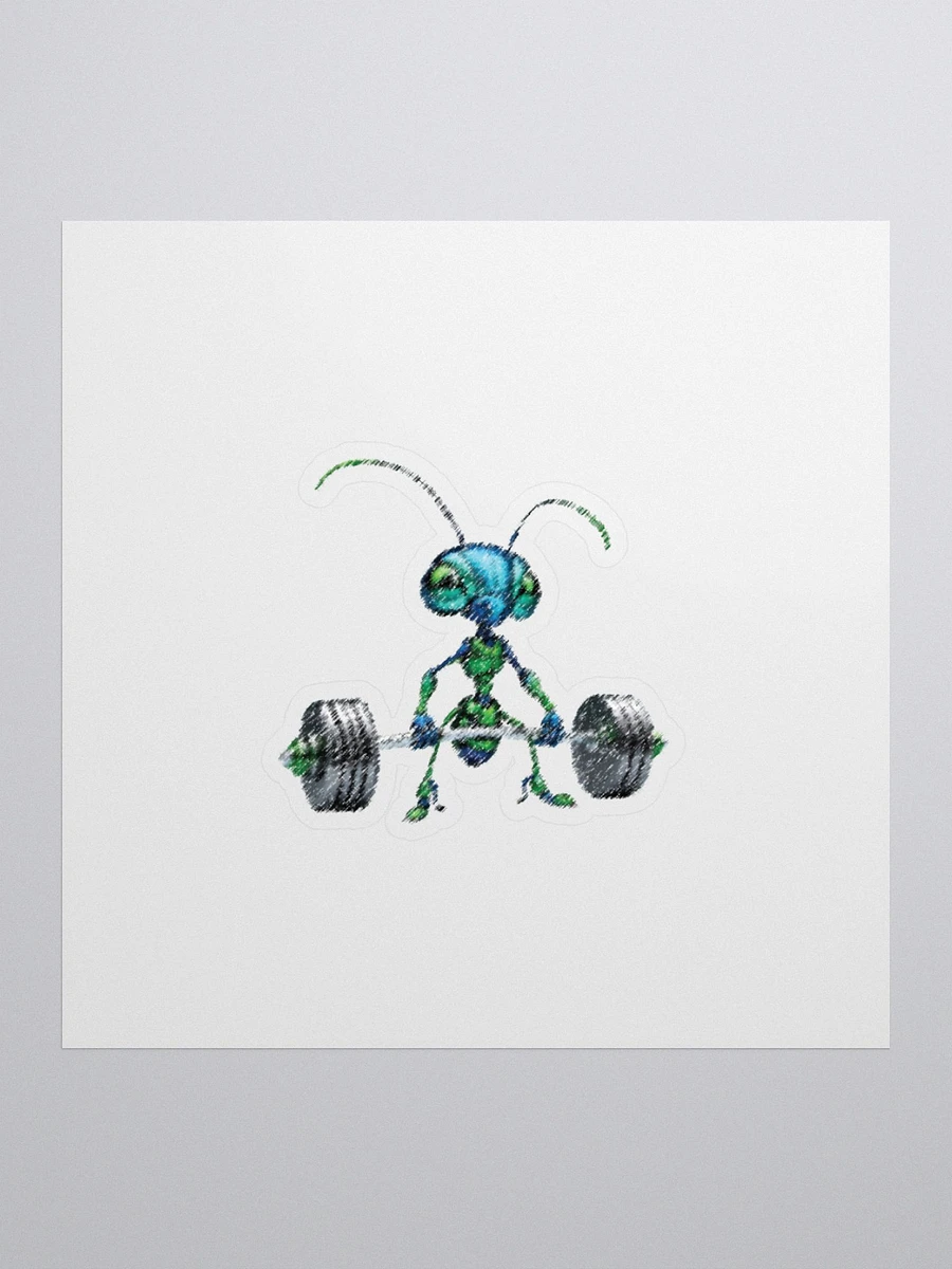 Ant Weightlifting Kiss Cut Stickers product image (1)