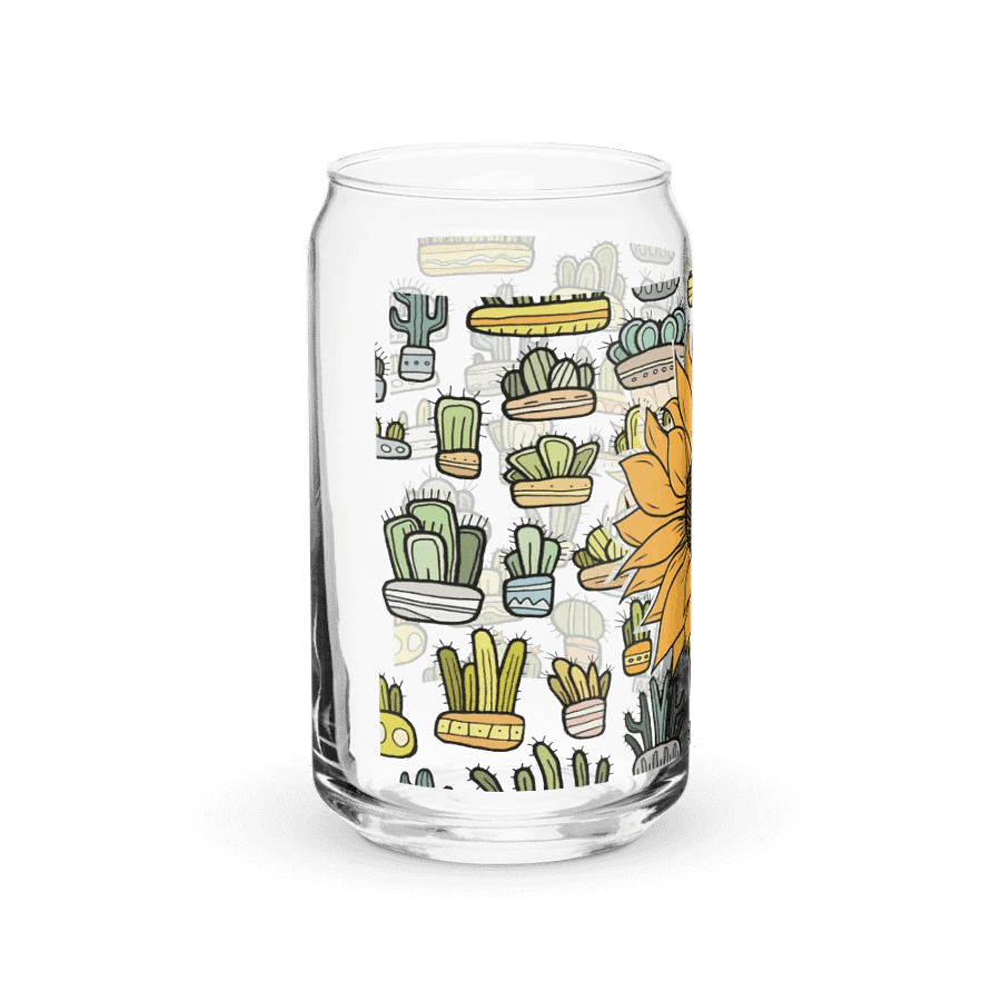 Sunflower Cacti Glass Can Sipper product image (10)