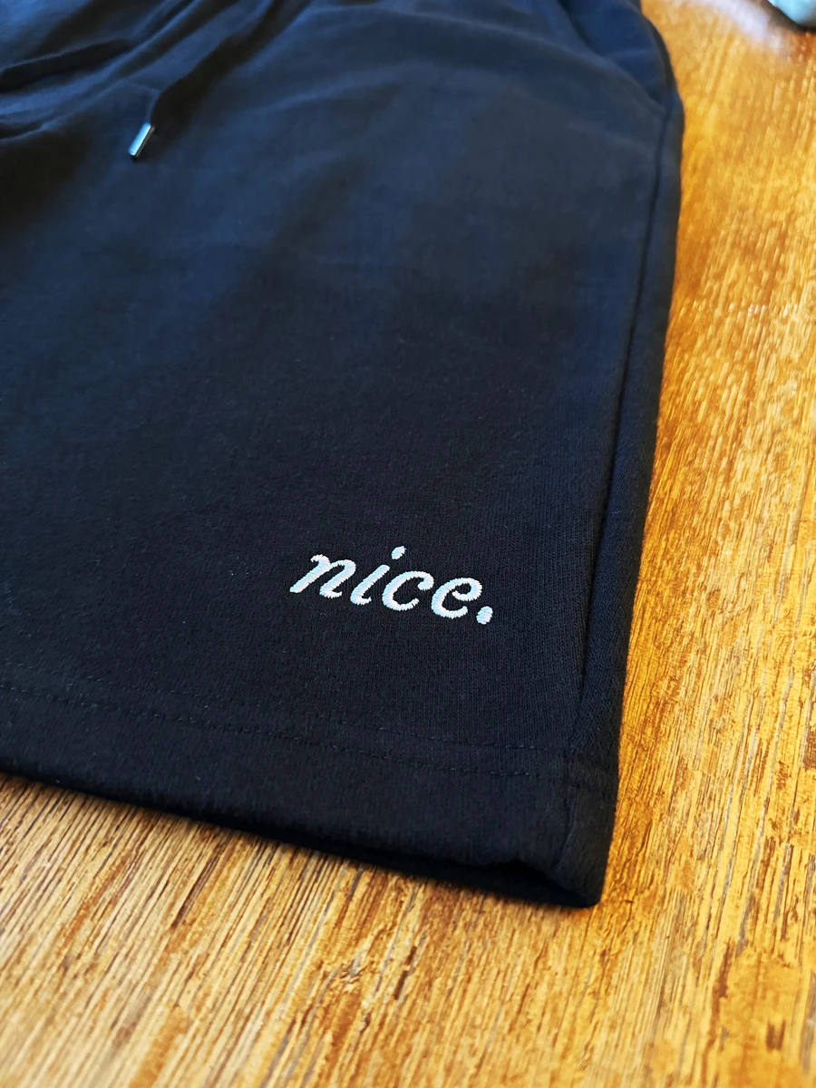 Nice. Embroidered Sweatshorts (Black) product image (2)