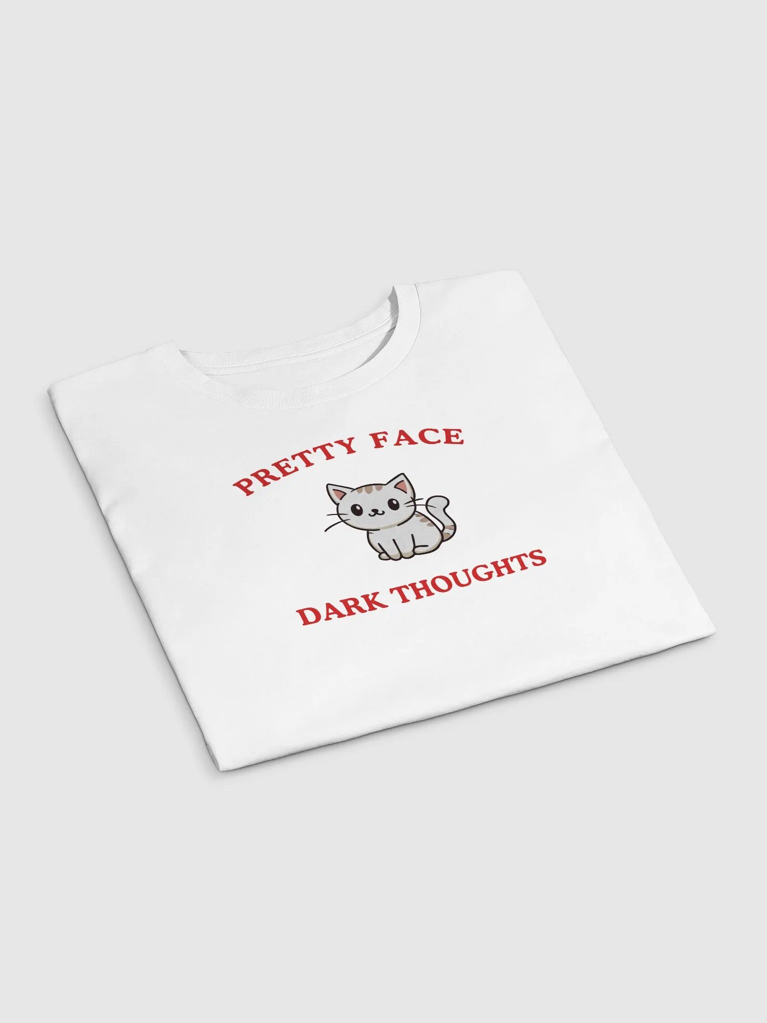 Pretty Face, Dark Thoughts Women's Crop Top product image (3)