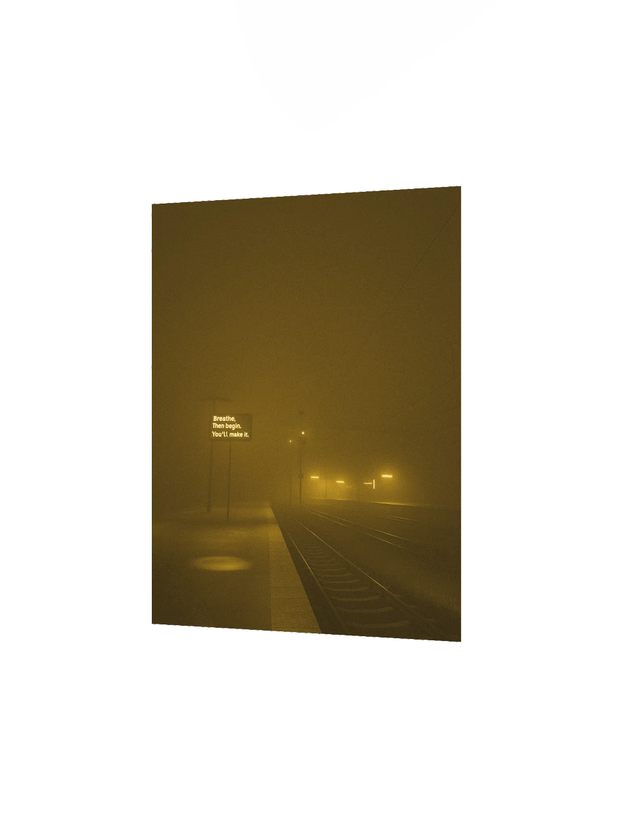 "Breathe, then begin." Matte Poster product image (8)