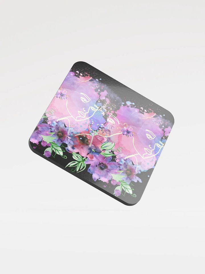Whimsical Faces Watercolor Coaster Set for the feminine lady product image (1)