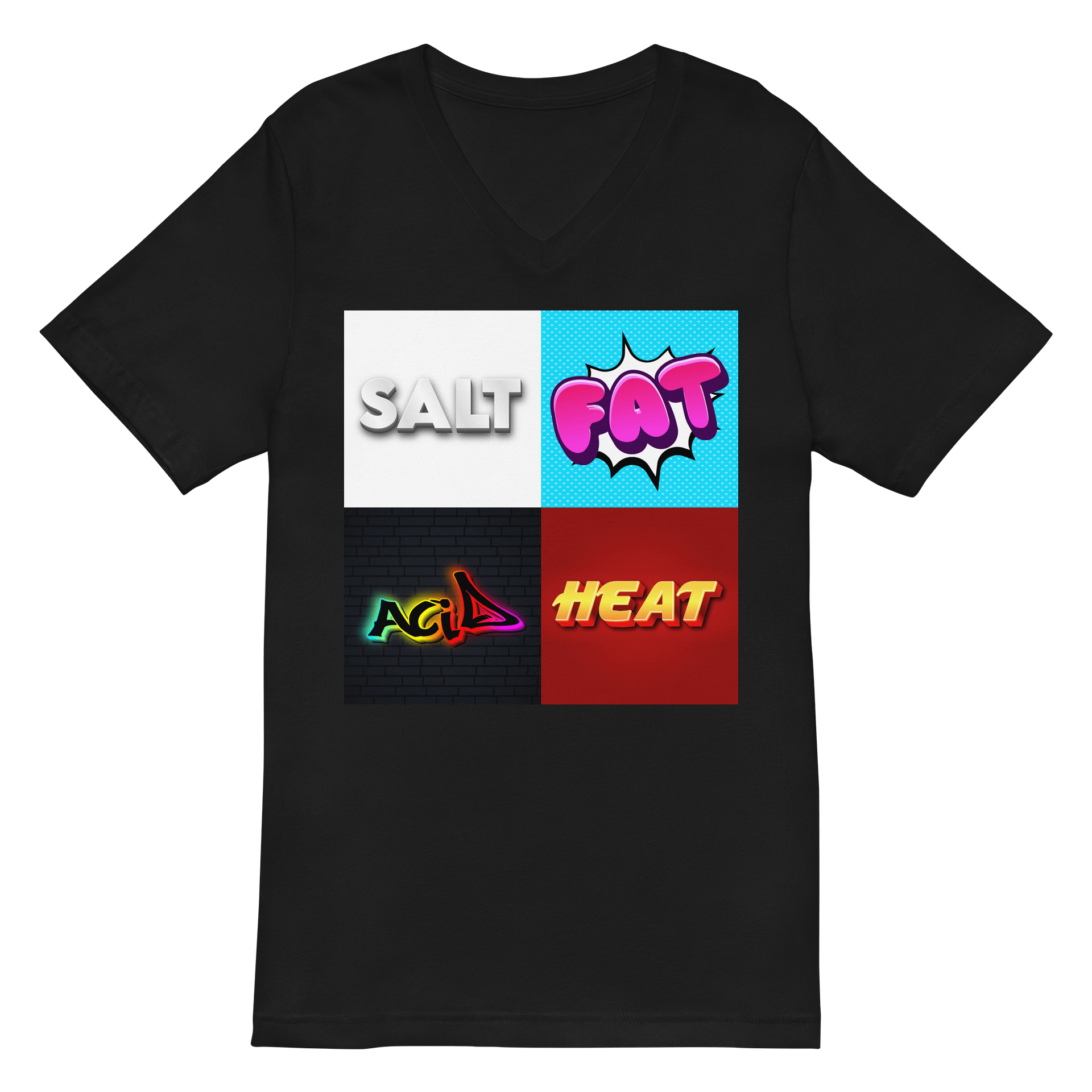 Salt Fat Acid Heat - Bella+Canvas Short Sleeve V-Neck Jersey T-Shirt product image (3)