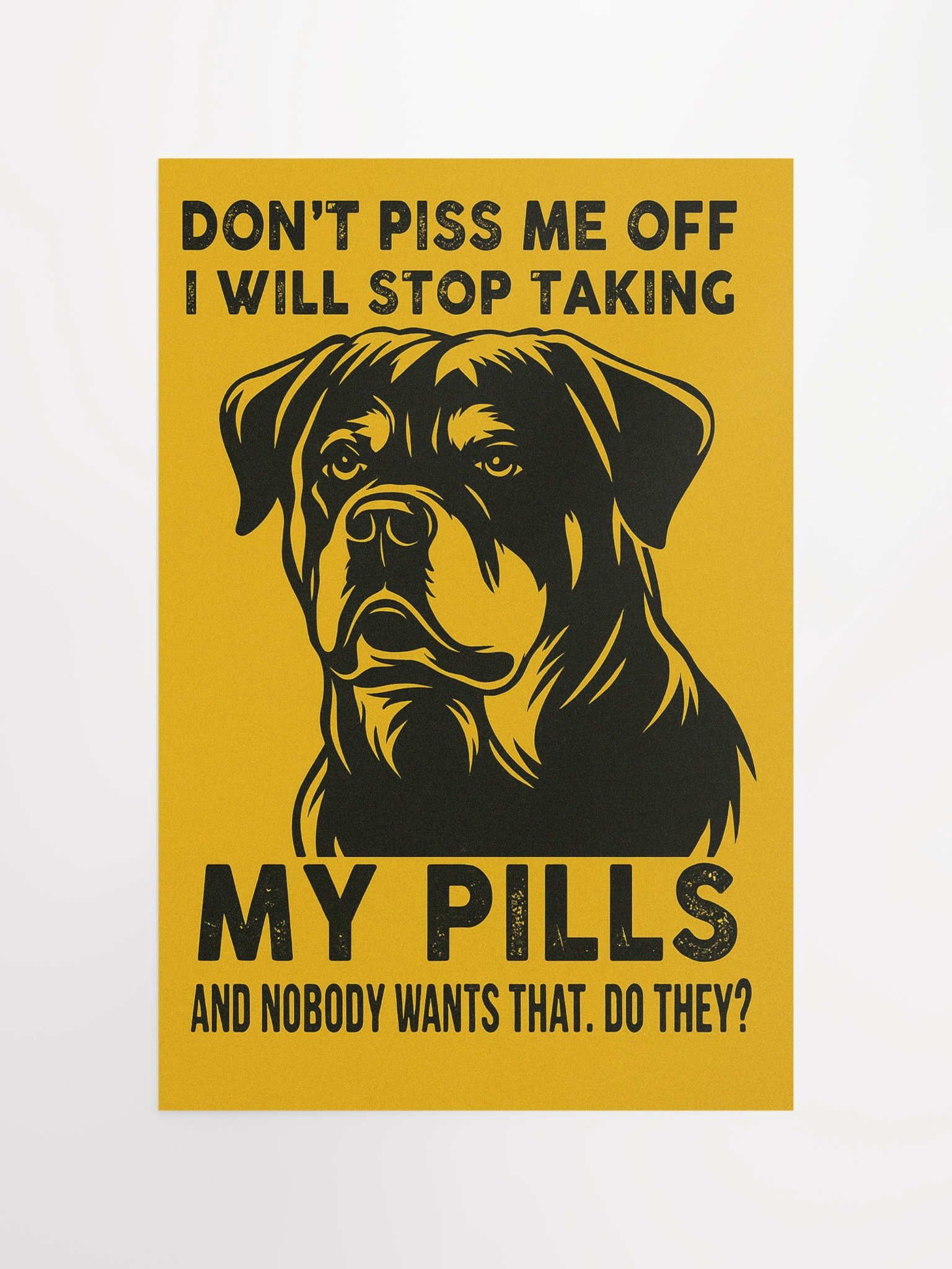 Rottweiler Pill Reminder Poster product image (11)