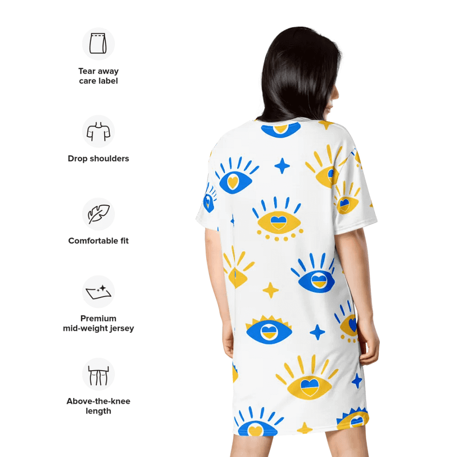 11:11 Evil Eye Divinely Protected All-Over T-Shirt Dress product image (10)