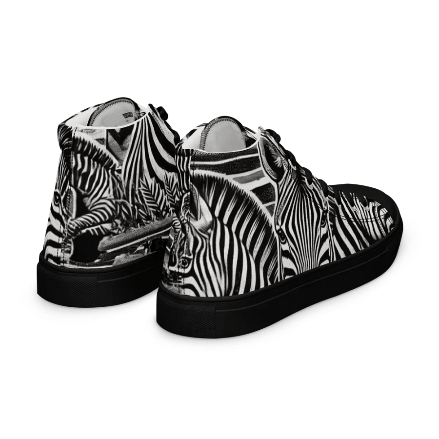 Zebra Dreams High Top Canvas Shoes product image (11)