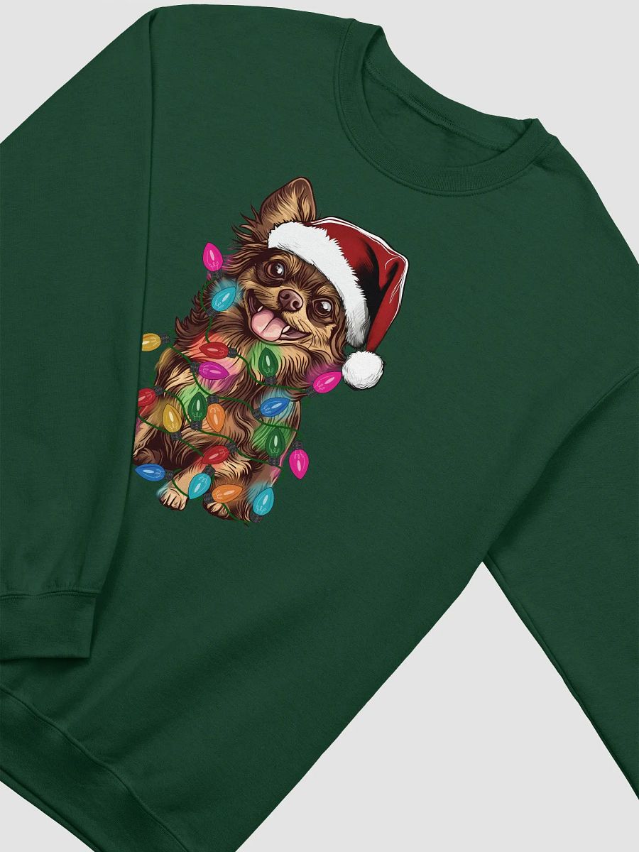 Funny Longhaired Chihuahua(Chocolate) Christmas Sweatshirt product image (9)