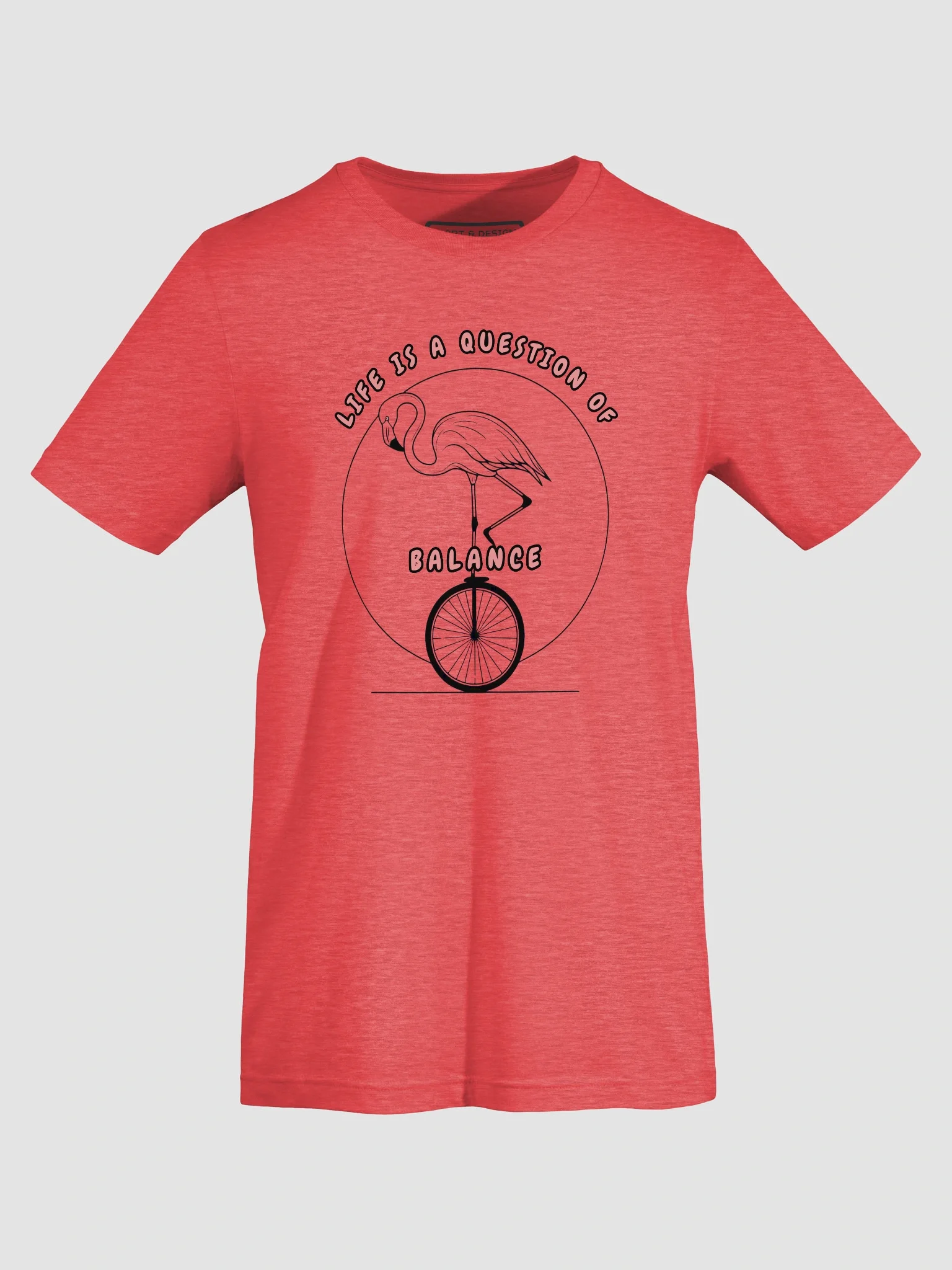 Balancing Flamingo Unicycle Tee product image (7)