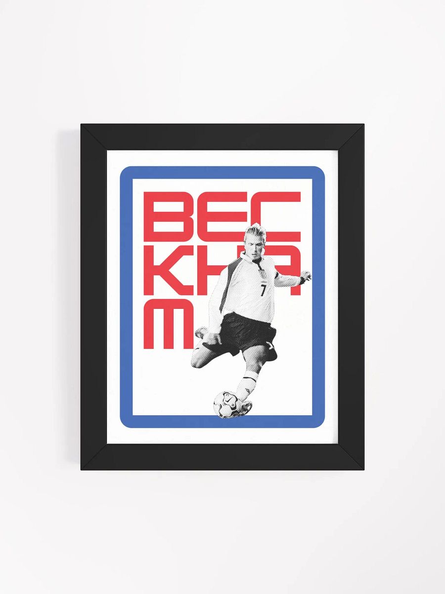 David Beckham BW England Name Art Framed Print product image (4)