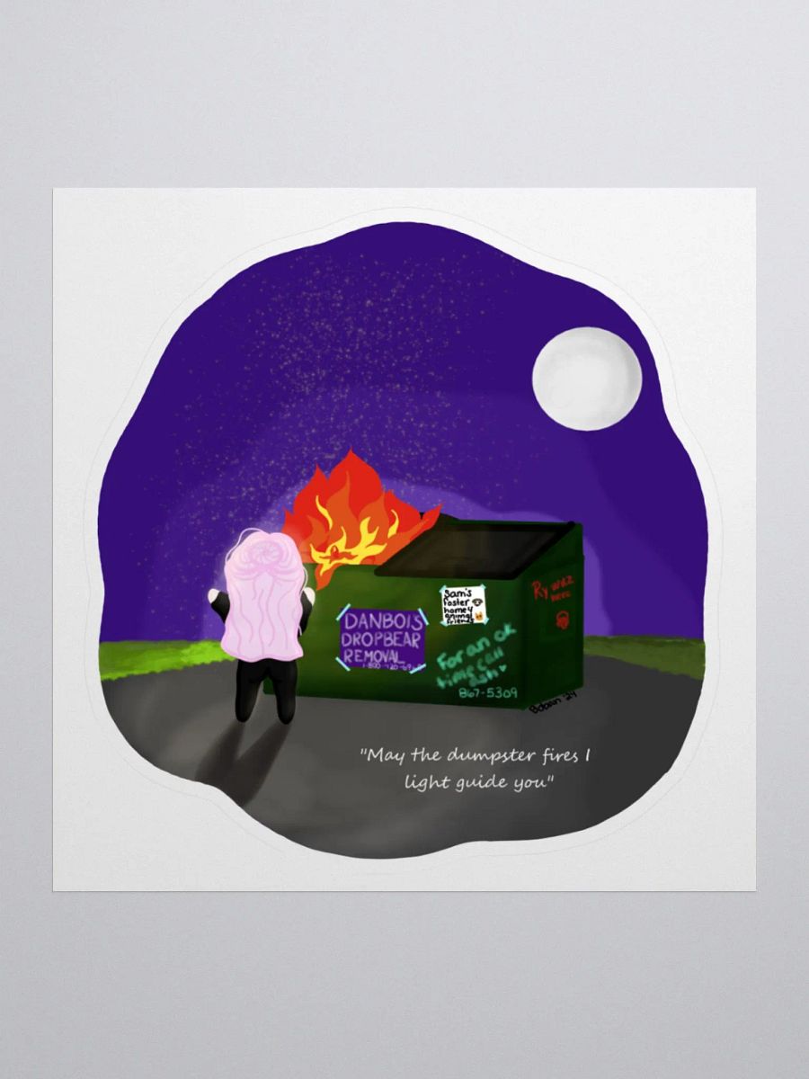 Dumpster Fire Bobeans Sticker product image (2)