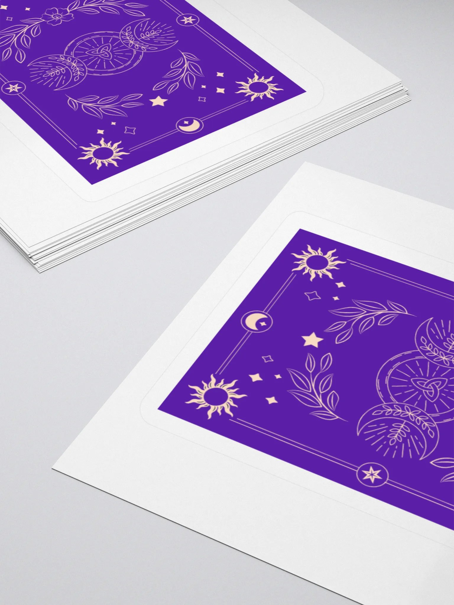 Maiden Mother Crone Purple Tarot Card 3"x3" Sticker product image (4)