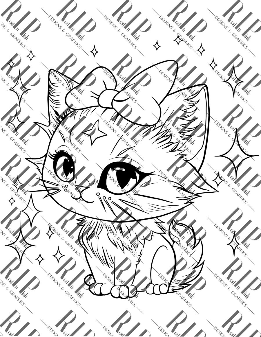 Tiny Terror Digital Download PNG - Full Color & Outline version product image (3)