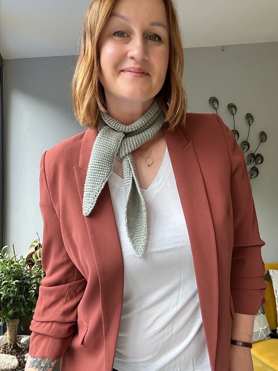 Easy Tunisian Crochet Skinny Scarf PDF Pattern product image (9)