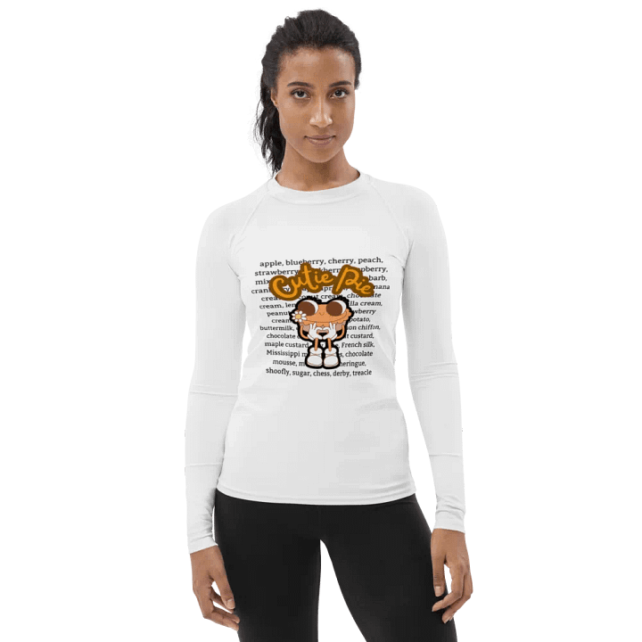 Cutie Pie Print Women's Rash Guard product image (1)