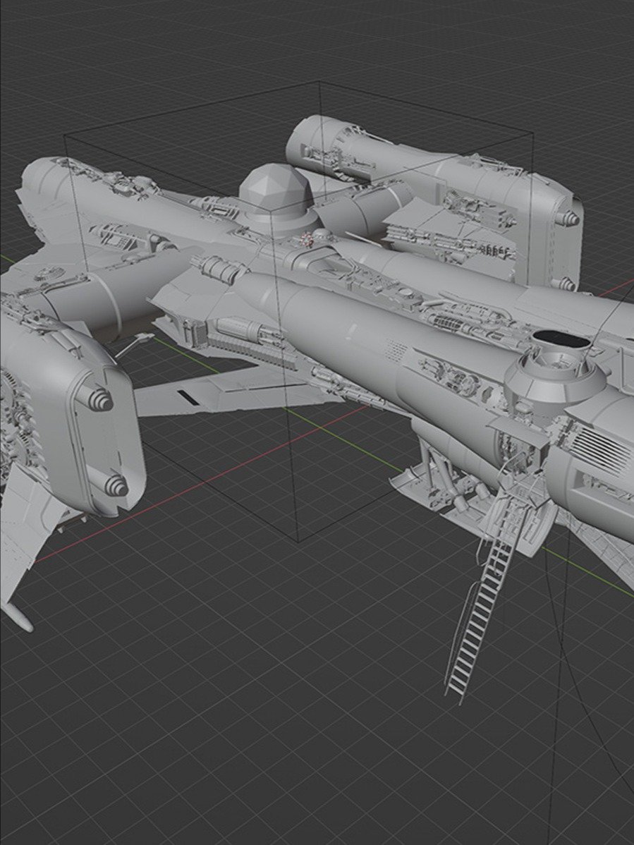 3D Model - Spaceship - Bounty Hunter Ship (Indie License) product image (10)