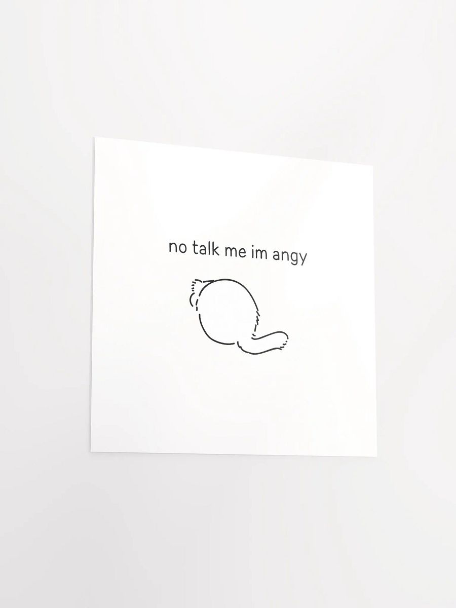 No Talk Manul Angy - Matte Poster product image (3)