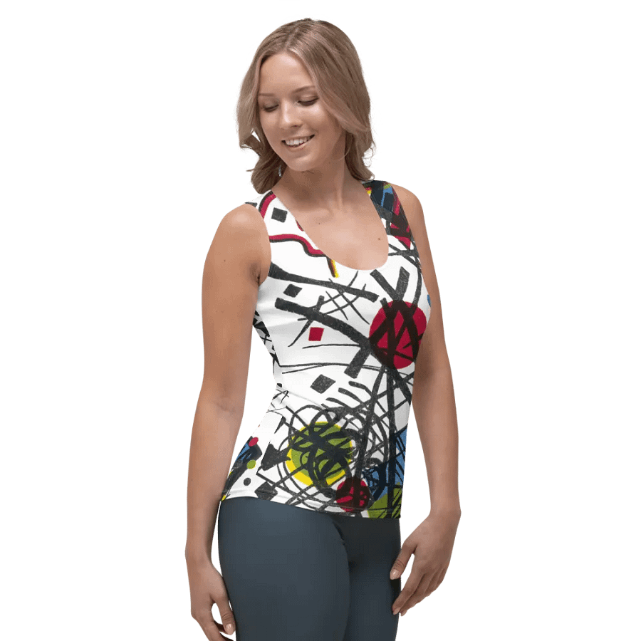 Abstract Lithographic Pattern Design Tank Top - V3 product image (4)