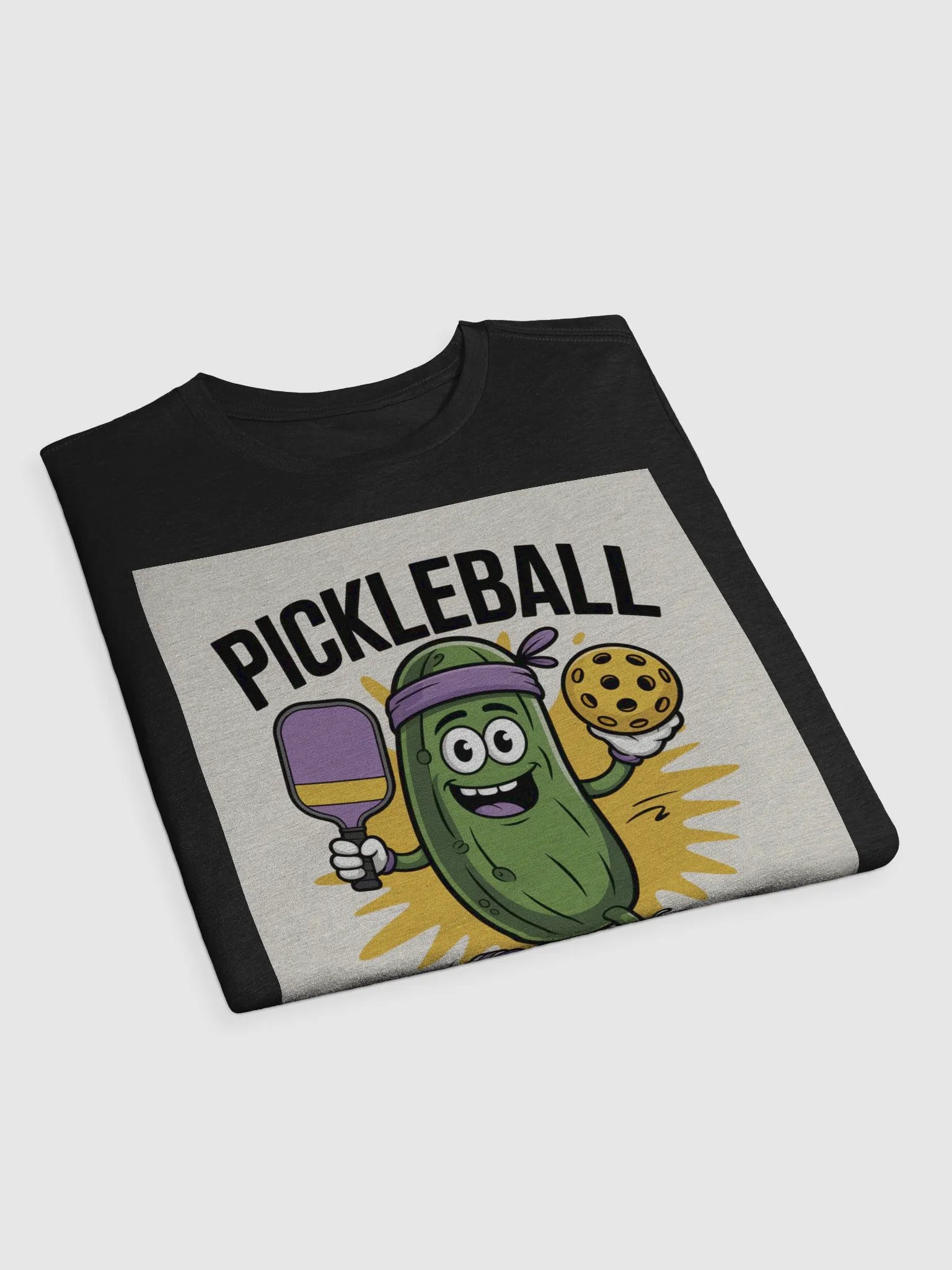 "Pickleball Power" Cartoon Pickle Graphic Tee – Royal Blue product image (13)