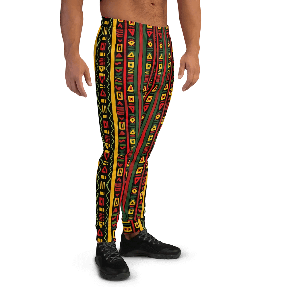 African Essence: All-Over Print Recycled Men's Joggers product image (5)
