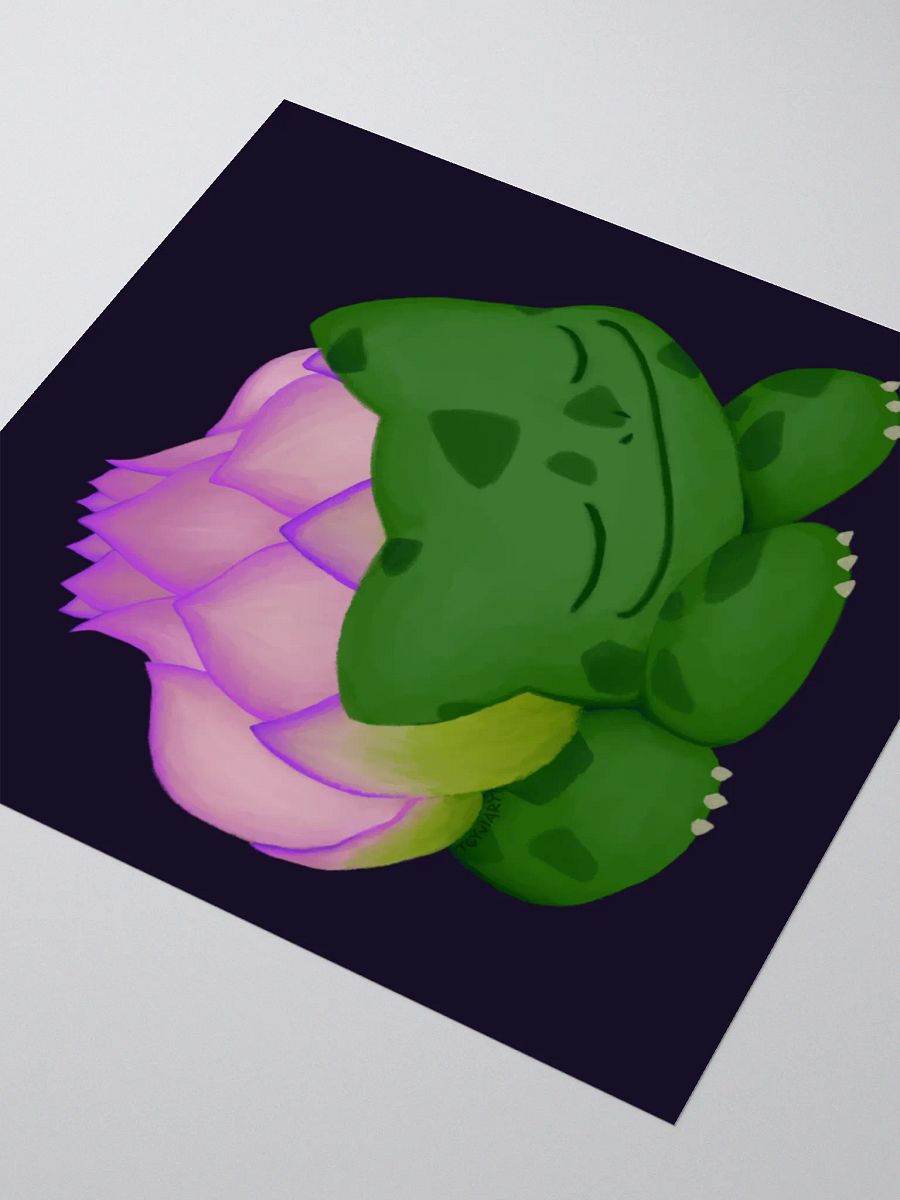 Lotus Frog Sticker (Purple Background) product image (3)