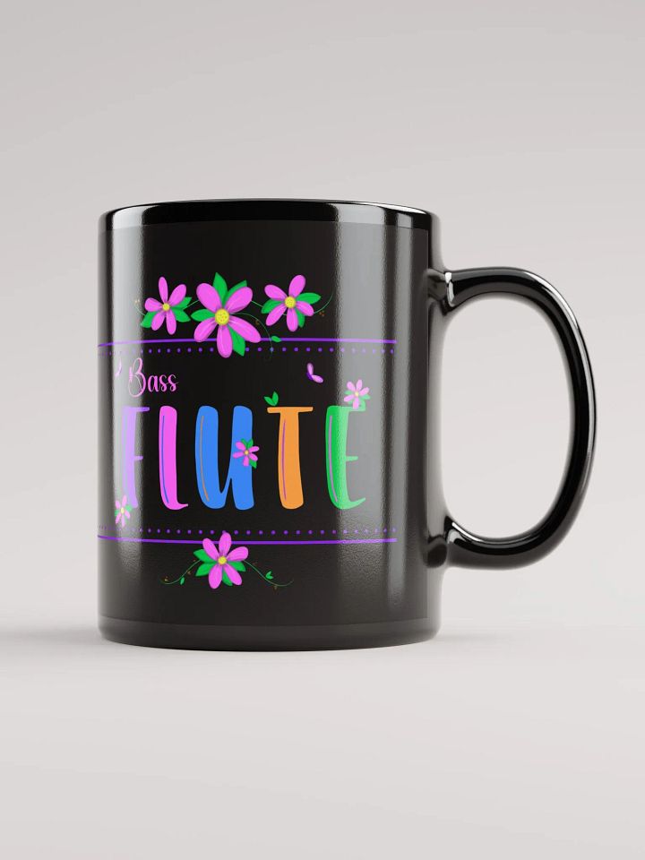 Floral Flutes Black Glossy Mug - Bass product image (1)