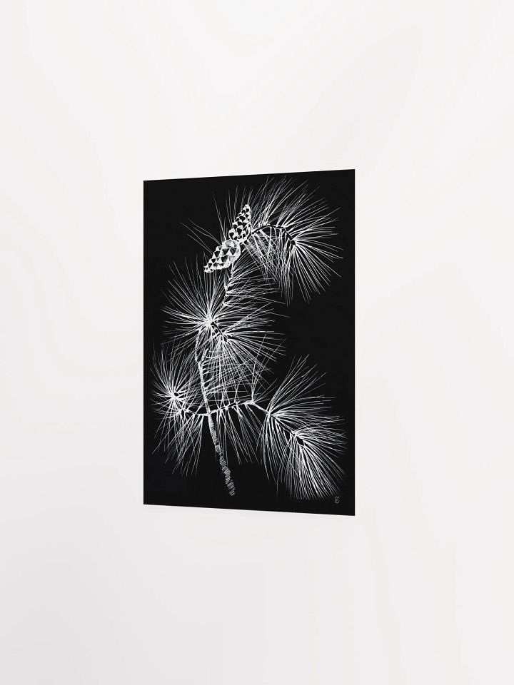 Vibrant Matte Paper Poster - Pine Branch and Cones product image (2)