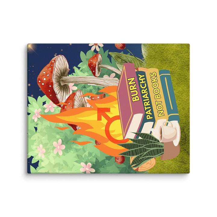 Burn Patriarchy Not Books - Canvas Art product image (1)
