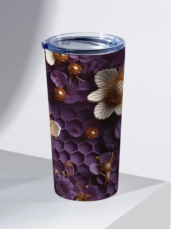 3D Purple Honeycomb Stainless Steel Mug – 20oz product image (2)
