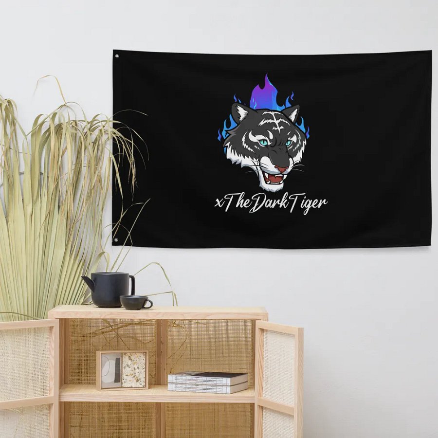 Fierce Tiger Flames Flag product image (7)
